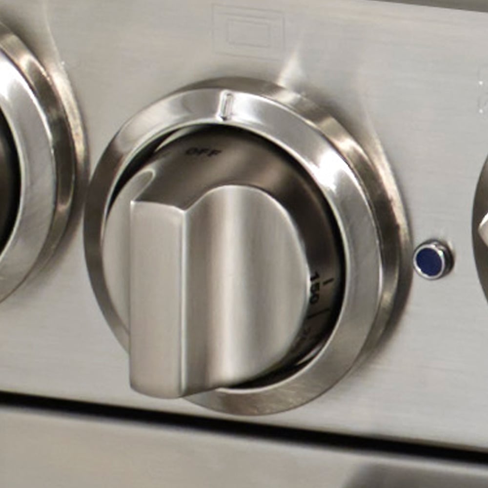 Brushed Stainless Steel Knob for Bake and Broil on BlueStar products %>